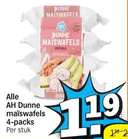 Albert Heijn AH Dunne Maïswafels aanbieding