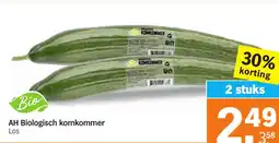 Albert Heijn AH Biologisch komkommer aanbieding