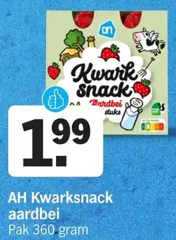 Albert Heijn AH Kwarksnack Aardbei aanbieding
