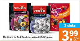 Albert Heijn Alle Venco en Red Band stazakken aanbieding