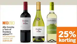 Albert Heijn Alle Concha y Toro of Frontera wijnen aanbieding