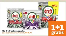 Albert Heijn Alle Dreft vaatwascapsules aanbieding