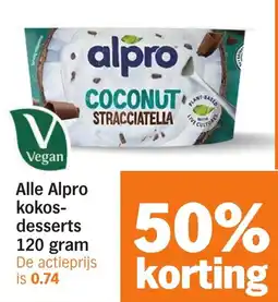 Albert Heijn Alle Alpro Kokos Desserts aanbieding