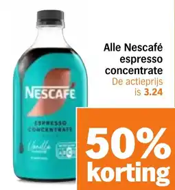 Albert Heijn Alle Nescafé espresso concentrate aanbieding
