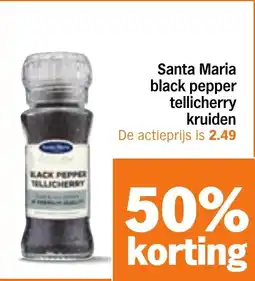 Albert Heijn Santa Maria black pepper tellicherry kruiden aanbieding