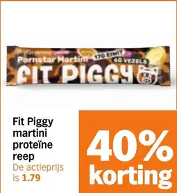 Albert Heijn Fit Piggy martini proteïne reep aanbieding