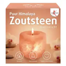 De Online Drogist Lucovitaal Puur Himalaya Zoutsteen Waxinelicht 1ST aanbieding