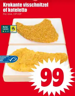 Dirk Krokante Visschnitzel of Koteletto aanbieding