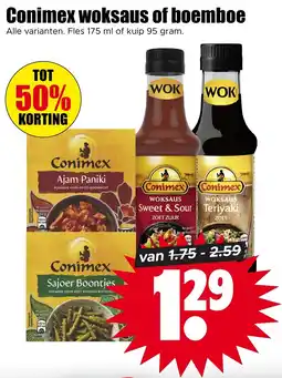 Dirk Conimex woksaus of boemboe aanbieding
