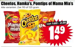 Dirk Cheetos, Hamka's, Pomtips of Mama Mia's aanbieding