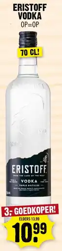 Dirk Eristoff Vodka aanbieding