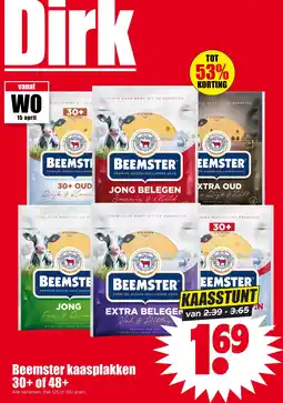 Dirk Beemster Kaasplakken 30+ of 48+ aanbieding