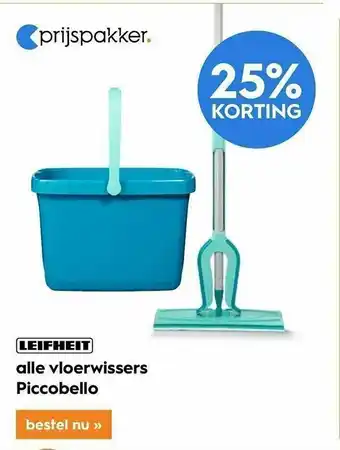 Blokker Leifheit Alle Vloerwissers Piccobello 25% Korting aanbieding