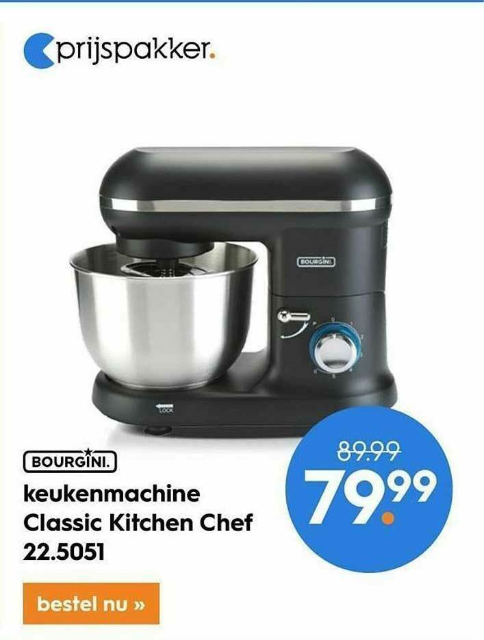 Bourgini Keukenmachine Classic Kitchen Chef 22.5051 aanbieding bij Blokker
