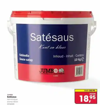 HANOS Jumbo Satésaus Kant-En-Klaar aanbieding