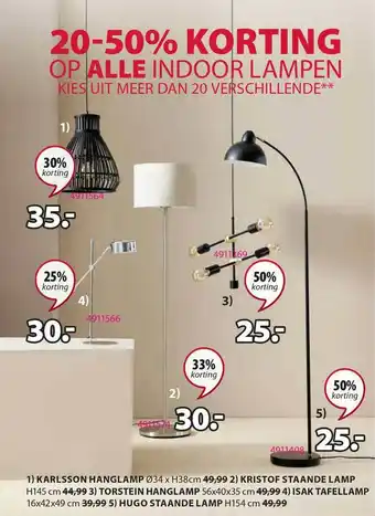 Jysk Karlsson Hanglamp, Kristof Staande Lamp, Torstein Hanglamp, Isak Tafellamp Of Hugo Staande Lamp 25% - 50% Korting aanbieding