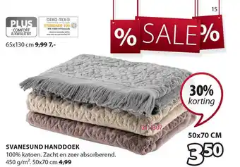 Jysk Svanesund Handdoek 30% Korting aanbieding