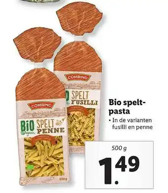 Lidl Bio Spelt-pasta aanbieding