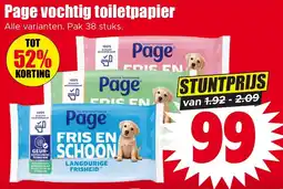 Dirk Page vochtig toiletpapier aanbieding