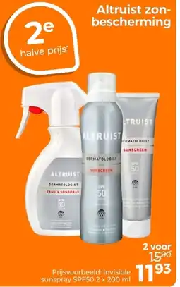 Trekpleister Altruist zonbescherming aanbieding