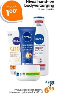 Trekpleister Nivea hand en bodyverzorging aanbieding