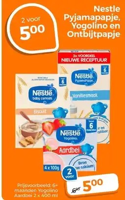 Trekpleister Nestle Pyjamapapje, Yogolino en Ontbijtpapje aanbieding
