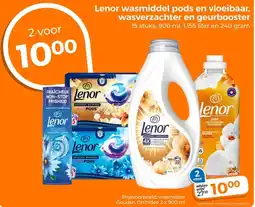 Trekpleister Lenor wasmiddel pods en vloeibaar, wasverzachter en geurbooster aanbieding
