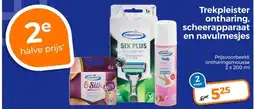 Trekpleister Trekpleister ontharing, scheerapparaat en navulmesjes aanbieding