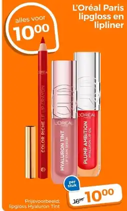 Trekpleister L'Oréal Paris lipgloss en lipliner aanbieding