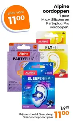 Trekpleister Alpine oordoppen aanbieding