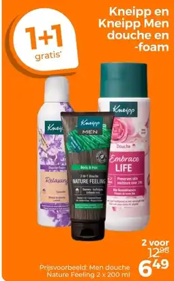 Trekpleister Kneipp en Kneipp Men douche en foam aanbieding