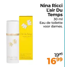 Trekpleister Nina Ricci L'air Du Temps aanbieding