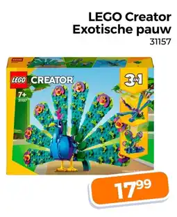 Trekpleister Lego creator exotische pauw aanbieding