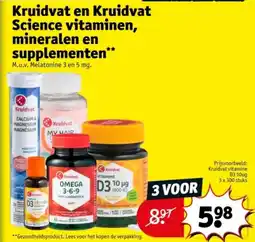 Kruidvat Kruidvat en Kruidvat Science Vitaminen, Mineralen en Supplementen aanbieding