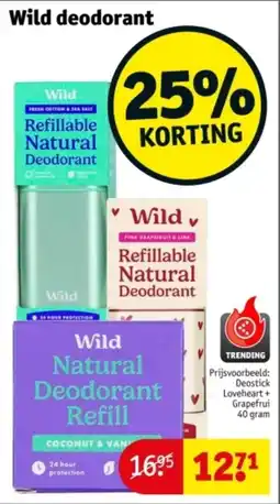 Kruidvat Wild deodorant aanbieding