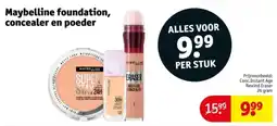 Kruidvat Maybelline foundation, concealer en poeder aanbieding