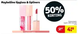 Kruidvat Maybelline lipgloss & lipliners aanbieding