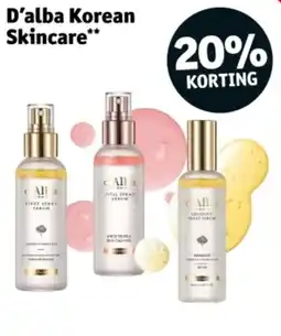 Kruidvat D'alba Korean Skincare aanbieding