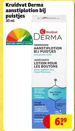 Kruidvat Kruidvat Derma aanstiplotion bij puistjes aanbieding