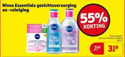 Kruidvat Nivea Essentials gezichtsverzorging en Reiniging aanbieding