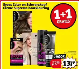 Kruidvat Syoss Color en Schwarzkopf Creme Supreme haarkleuring aanbieding