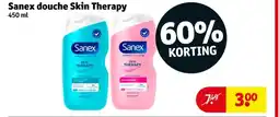 Kruidvat Sanex douche Skin Therapy aanbieding