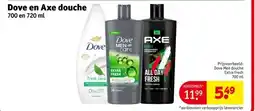 Kruidvat Dove en Axe douche aanbieding