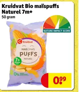Kruidvat Kruidvat Bio maïspuffs Naturel 7m+ aanbieding