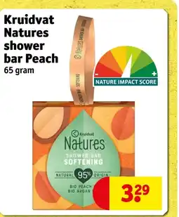Kruidvat Kruidvat Natures shower bar peach aanbieding