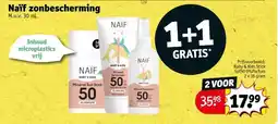 Kruidvat Naïf zonbescherming aanbieding