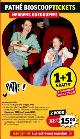 Kruidvat Pathé bioscooptickets aanbieding