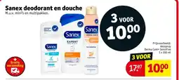 Kruidvat Sanex deodorant en douche aanbieding