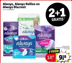 Kruidvat Always, Always Dailies en Always Discreet aanbieding
