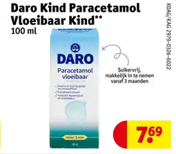 Kruidvat Daro Kind Paracetamol Vloeibaar Kind aanbieding